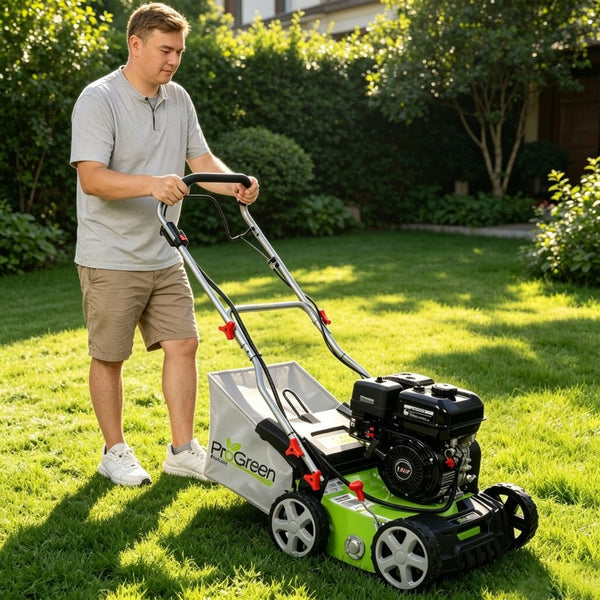 English Elm Progreen 7HP Gas Powered 2In1 Scarifier Aerator with 16 Inch Wide Cutting Path W465P480451