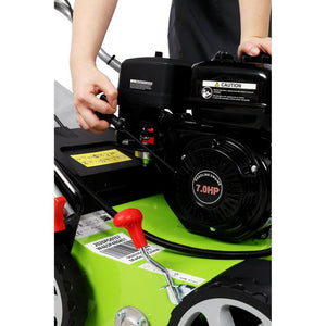 English Elm Progreen 7HP Gas Powered 2In1 Scarifier Aerator with 16 Inch Wide Cutting Path W465P480451