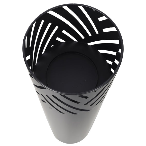 English Elm Lantern Column Set of 2 Oriental Cut-out Metal Pillar Candle Holders for Garden Entryway Black W465P498276