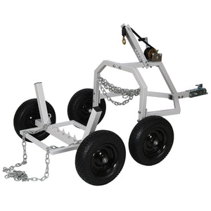 English Elm Atv Tow Log Skidding Arch with 1000 Lb Capacity and Pneumatic Tire Support W465S00019