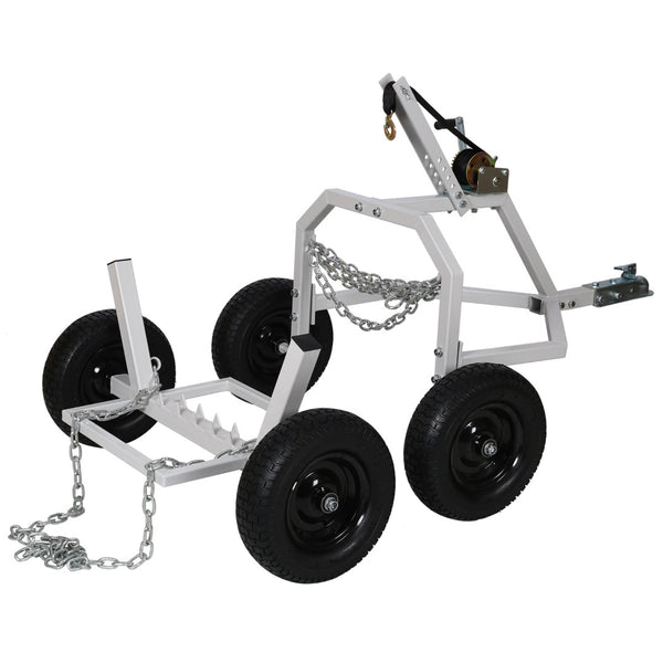 English Elm Atv Tow Log Skidding Arch with 1000 Lb Capacity and Pneumatic Tire Support W465S00019