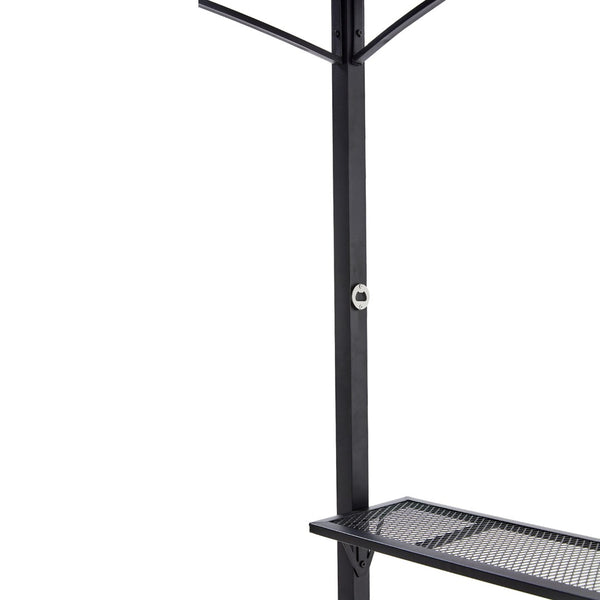 English Elm Grill Gazebo Outdoor Steel Hardtop Canopy with Uv Protection and Built-in Side Shelves W465S00025