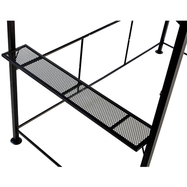 English Elm Grill Gazebo Outdoor Steel Hardtop Canopy with Uv Protection and Built-in Side Shelves W465S00025