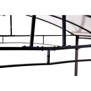 English Elm Grill Gazebo Outdoor Steel Hardtop Canopy with Uv Protection and Built-in Side Shelves W465S00025