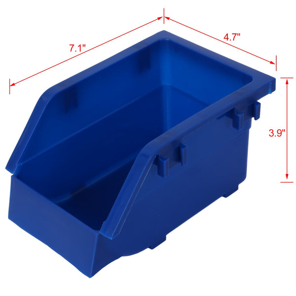 English Elm 90 Bin Double Sided Rolling Steel Parts Rack with Locking Casters for Garage Workshops W465S00026