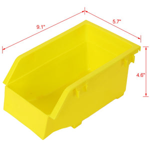 English Elm 90 Bin Double Sided Rolling Steel Parts Rack with Locking Casters for Garage Workshops W465S00026