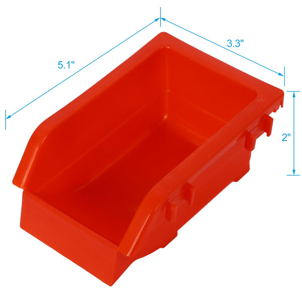 English Elm 90 Bin Double Sided Rolling Steel Parts Rack with Locking Casters for Garage Workshops W465S00026