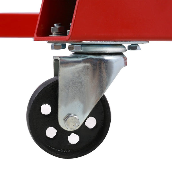 English Elm 2 Ton Hydraulic Shop Crane Heavy Duty Folding Boom Steel Frame with Swivel Casters W465S00028