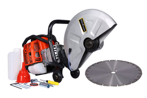 English Elm 52cc Gas Powered Cut Off Saw with 14 Inch Blade Capacity for Concrete and Masonry W465S00035