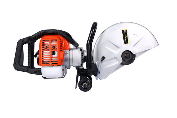 English Elm 52cc Gas Powered Cut Off Saw with 14 Inch Blade Capacity for Concrete and Masonry W465S00035