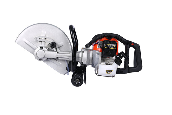 English Elm 52cc Gas Powered Cut Off Saw with 14 Inch Blade Capacity for Concrete and Masonry W465S00035