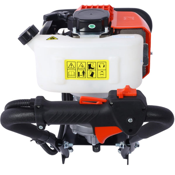 English Elm V-type 52cc Gas Powered One Man Post Hole Digger with Three Auger Bits Included W465S00044