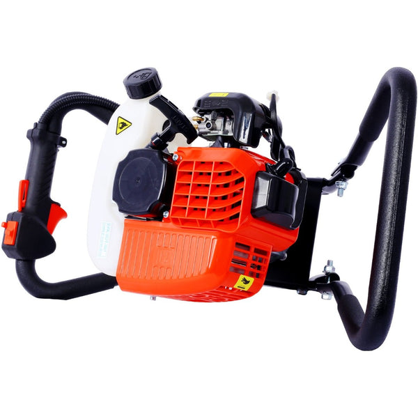 English Elm V-type 52cc Gas Powered One Man Post Hole Digger with Three Auger Bits Included W465S00044