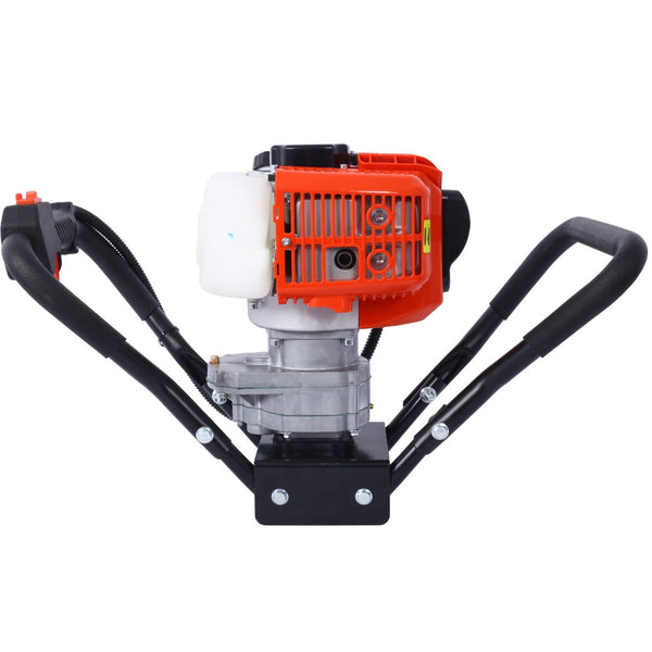 English Elm V-type 52cc Gas Powered One Man Post Hole Digger with Three Auger Bits Included W465S00044