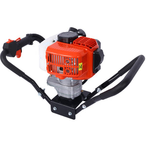English Elm V-type 52cc Gas Powered One Man Post Hole Digger with Three Auger Bits Included W465S00044
