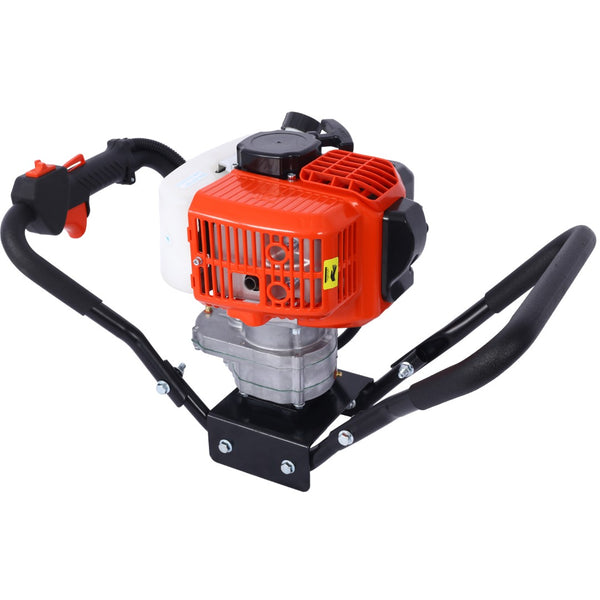 English Elm V-type 52cc Gas Powered One Man Post Hole Digger with Three Auger Bits Included W465S00044
