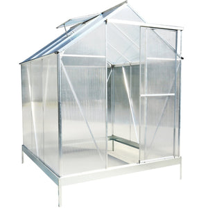English Elm 6.3'*6.2'*7' Polycarbonate Walk-in Greenhouse Aluminum Frame with Gutter Vent W465S00069