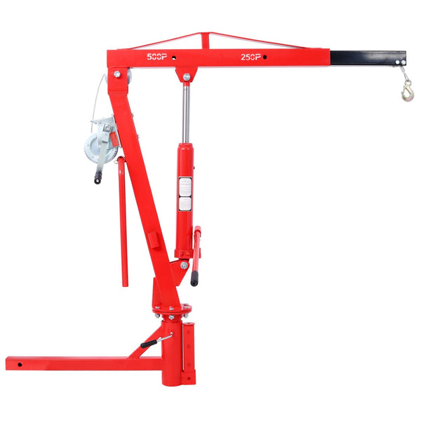 English Elm 500lb Hitch Mount Jib Crane Hydraulic Swivel Lift for Truck Bed Engine Pwc Cargo W465S00077