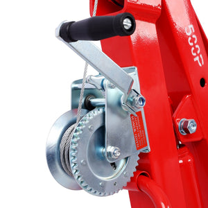 English Elm 500lb Hitch Mount Jib Crane Hydraulic Swivel Lift for Truck Bed Engine Pwc Cargo W465S00077