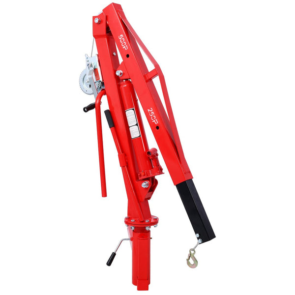 English Elm 500lb Hitch Mount Jib Crane Hydraulic Swivel Lift for Truck Bed Engine Pwc Cargo W465S00077