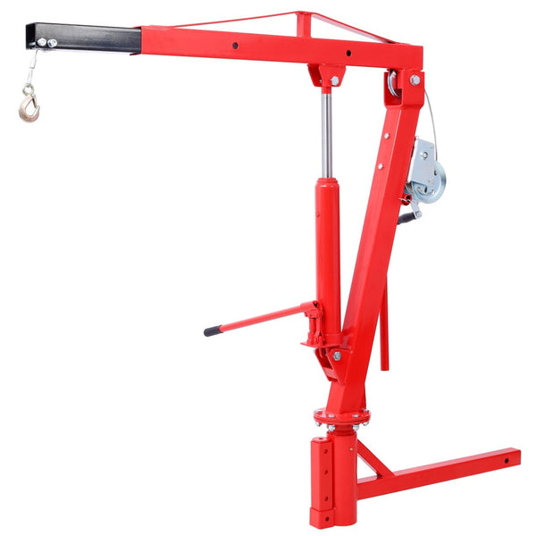 English Elm 500lb Hitch Mount Jib Crane Hydraulic Swivel Lift for Truck Bed Engine Pwc Cargo W465S00077