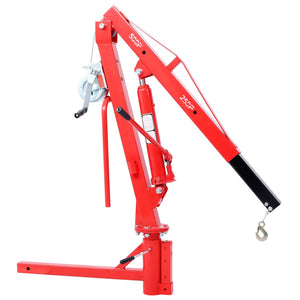 English Elm 500lb Hitch Mount Jib Crane Hydraulic Swivel Lift for Truck Bed Engine Pwc Cargo W465S00077