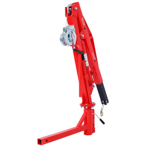 English Elm 500lb Hitch Mount Jib Crane Hydraulic Swivel Lift for Truck Bed Engine Pwc Cargo W465S00077