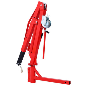English Elm 500lb Hitch Mount Jib Crane Hydraulic Swivel Lift for Truck Bed Engine Pwc Cargo W465S00077