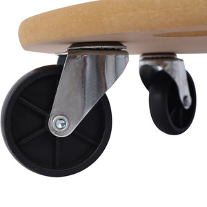 English Elm Furniture Moving Dolly Set of 4 Round Wood Platform Rollers 500 Lb Capacity Each W465S00078