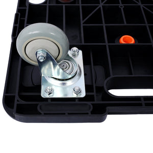 English Elm 4pcs Interlocking Moving Dollies Heavy Duty Steel Pp Frame 330 Lb Swivel Caster Set W465S00079