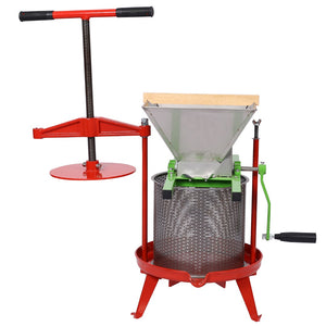 English Elm Fruit Wine Press Crusher Heavy Duty Stainless Steel Manual Juicer for Home Use W465S00086