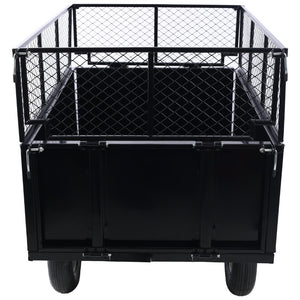 English Elm Atv Tow Behind Steel Dump Cart 750lb Capacity Utility Hauler for Tractors and Mowers W465S00128