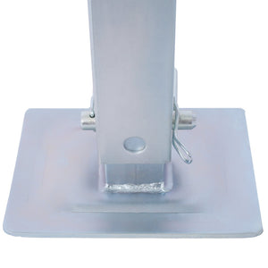English Elm 8,000 Lbs Weld-on Drop Leg Trailer Jack with Zinc Inner Tube and Top Wind Design W465S00137
