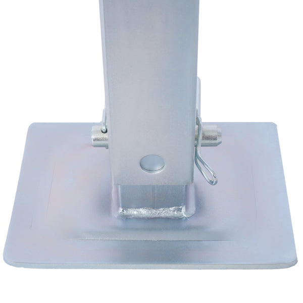 English Elm 8,000 Lbs Weld-on Drop Leg Trailer Jack with Zinc Inner Tube and Top Wind Design W465S00137
