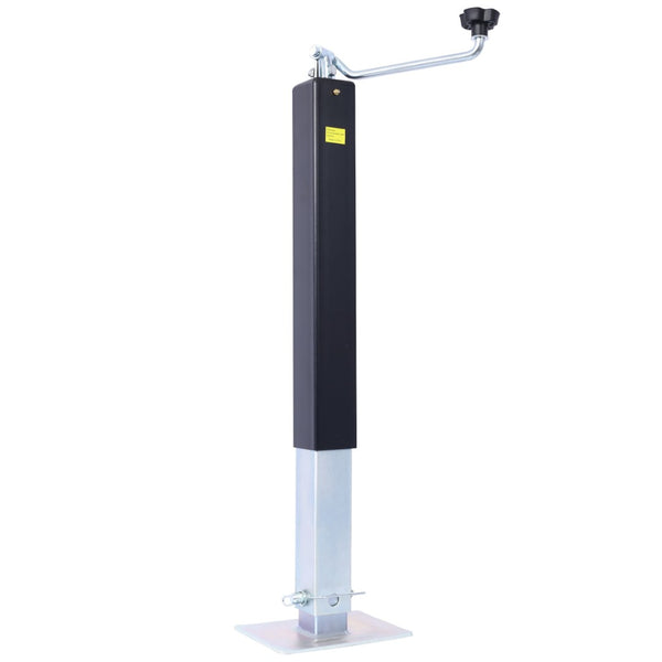 English Elm 8,000 Lbs Weld-on Drop Leg Trailer Jack with Zinc Inner Tube and Top Wind Design W465S00137