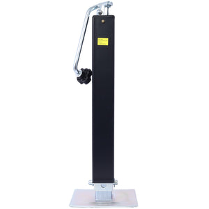 English Elm 8,000 Lbs Weld-on Drop Leg Trailer Jack with Zinc Inner Tube and Top Wind Design W465S00137