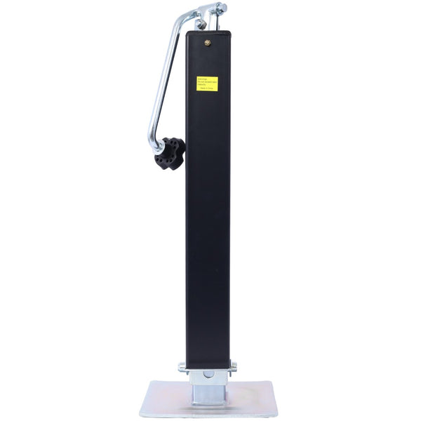 English Elm 8,000 Lbs Weld-on Drop Leg Trailer Jack with Zinc Inner Tube and Top Wind Design W465S00137
