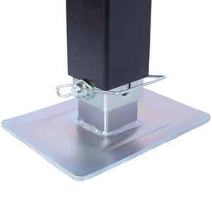 English Elm 8,000 Lbs Weld-on Drop Leg Trailer Jack with Zinc Inner Tube and Top Wind Design W465S00137