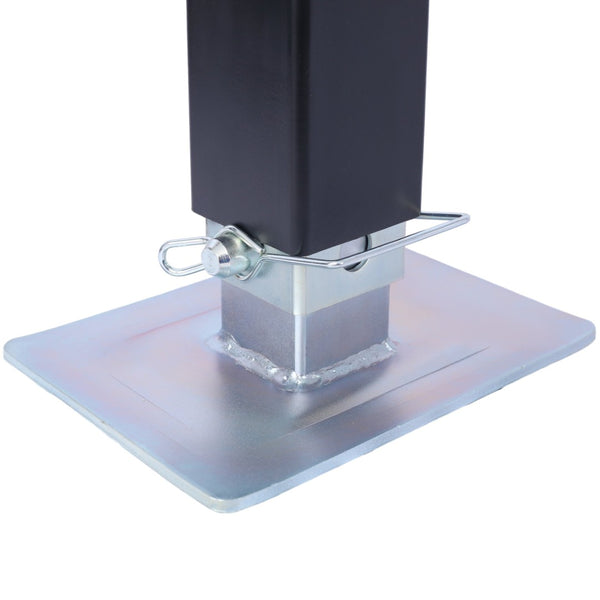 English Elm 8,000 Lbs Weld-on Drop Leg Trailer Jack with Zinc Inner Tube and Top Wind Design W465S00137