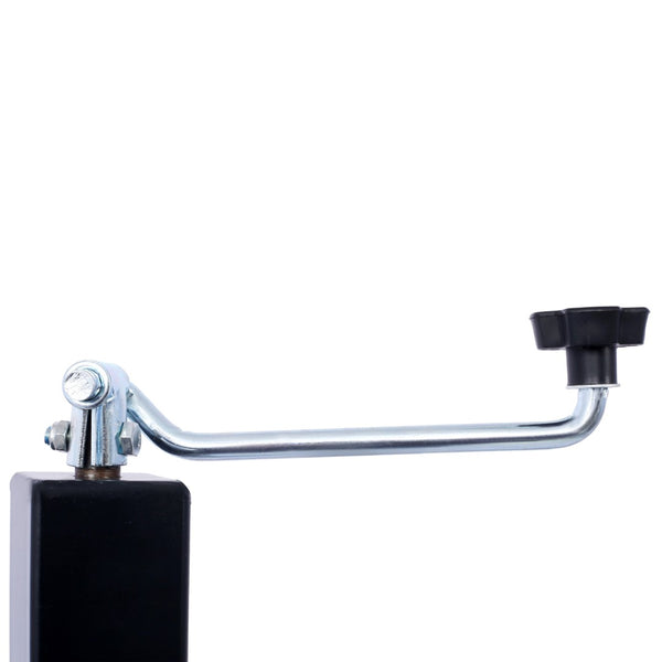 English Elm 8,000 Lbs Weld-on Drop Leg Trailer Jack with Zinc Inner Tube and Top Wind Design W465S00137