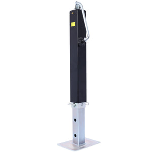 English Elm 8,000 Lbs Weld-on Drop Leg Trailer Jack with Zinc Inner Tube and Top Wind Design W465S00137