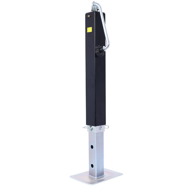 English Elm 8,000 Lbs Weld-on Drop Leg Trailer Jack with Zinc Inner Tube and Top Wind Design W465S00137