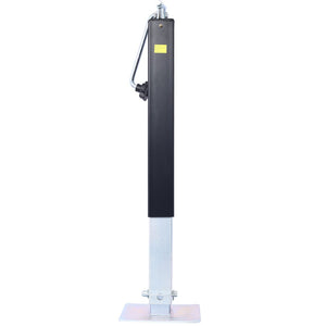 English Elm 8,000 Lbs Weld-on Drop Leg Trailer Jack with Zinc Inner Tube and Top Wind Design W465S00137