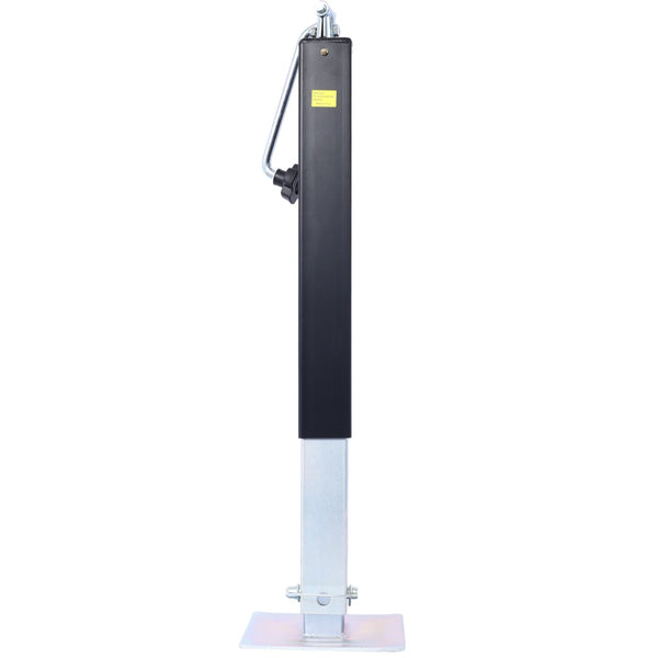 English Elm 8,000 Lbs Weld-on Drop Leg Trailer Jack with Zinc Inner Tube and Top Wind Design W465S00137