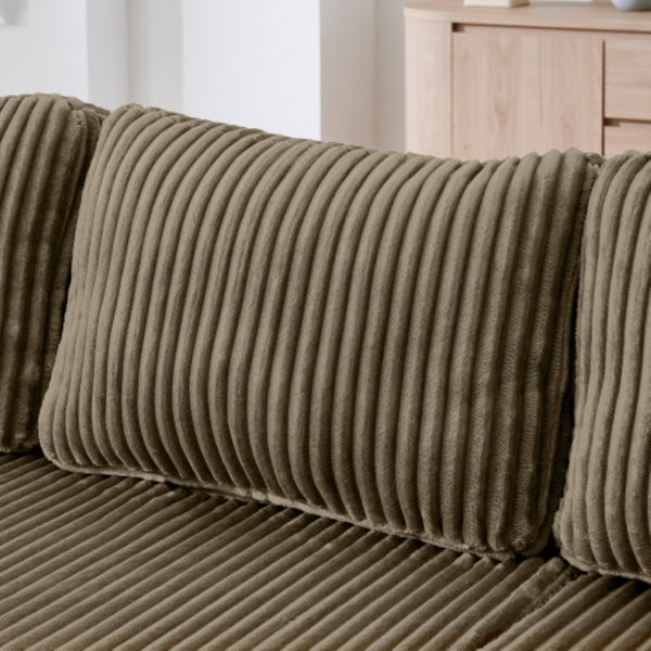English Elm Yl247-2S-Bwn Reversible Modular Sectional Terrycloth Upholstered Contemporary Lounge Sofa W487P338519