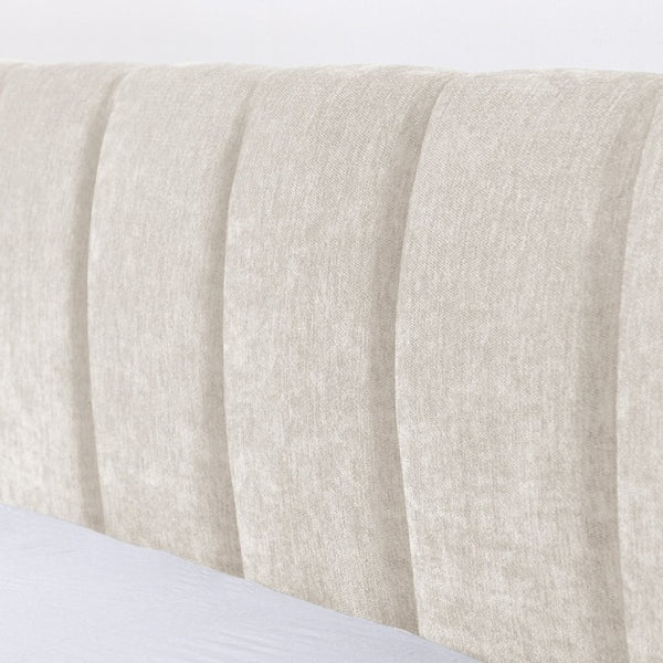 English Elm 2622K-Bge-A1 Chenille Upholstered King Storage Bed Low Profile Platform Bedroom Frame W487P355187