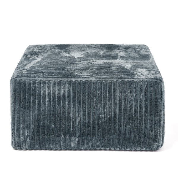 English Elm Square Corduroy Upholstered Modular Ottoman Cube for Living Room Accent Seating W487P496386