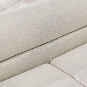 English Elm Oversized Pet Sofa with Curved Armrests Linen Upholstery for Large Dogs and Cats Beige W487P497600
