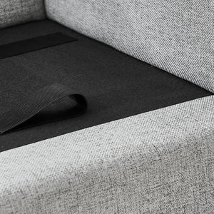 English Elm Oversized Pet Sofa with Curved Armrests Linen Upholstery for Large Dogs and Cats Light Grey W487P497601