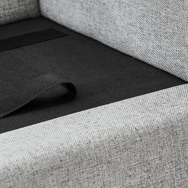 English Elm Oversized Pet Sofa with Curved Armrests Linen Upholstery for Large Dogs and Cats Light Grey W487P497601